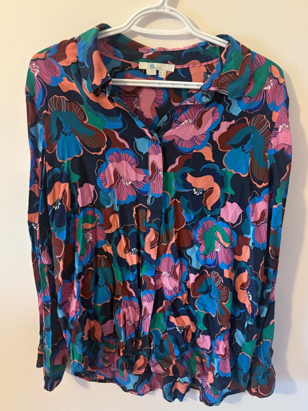 Boden Theodora 100% silk shirt Size US 14